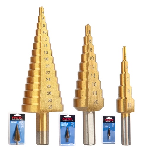 Burghiu in trepte FIXTEC 4–12 mm HSS cu acoperire titan - Img 3