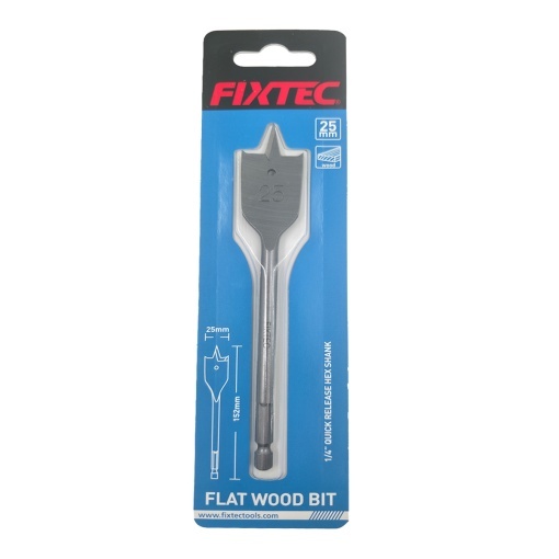 Burghiu plat lemn FIXTEC 25 mm x 152 mm