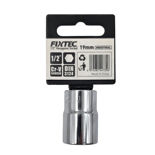 Cap cheie tubulara de impact 19 mm, FIXTEC, prindere 1/2 - Img 3