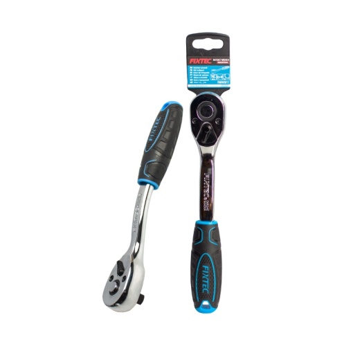 Cheie clichet 1/2" FIXTEC, maner curbat, 72 dinti, CR-V - Img 2