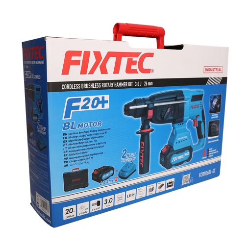 Kit Rotopercutor FIXTEC 20V Fara Perii cu Incarcator Rapid - Img 12
