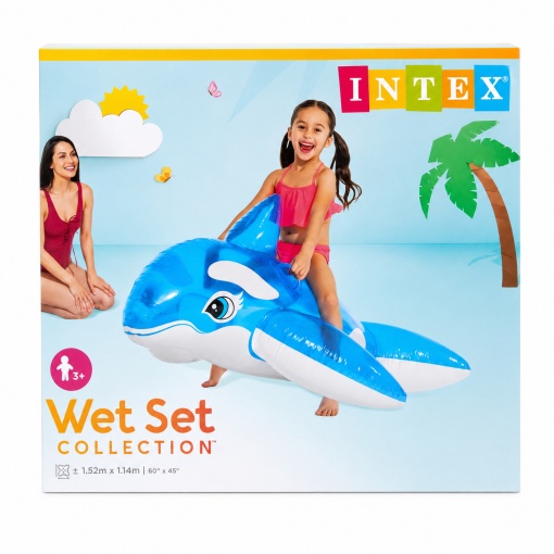 Saltea gonflabila Intex Wet Set, model balena, 152 x 114 cm, pentru copii 3+ - Img 2