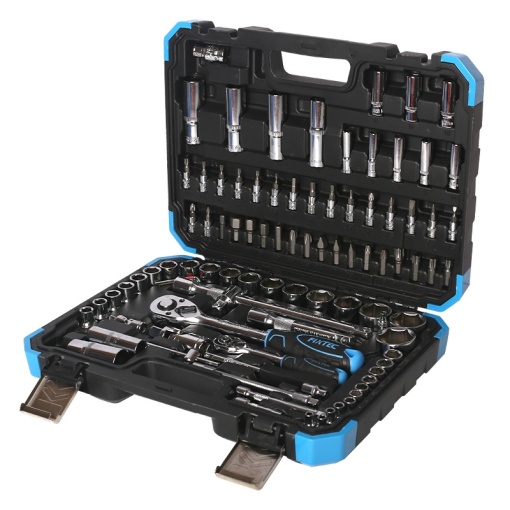Set chei tubulare FIXTEC 94 piese 1/4" &amp; 1/2" CRV, cu cutie - Img 4