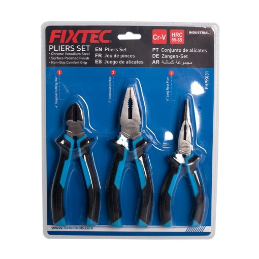 Set clesti FIXTEC 3 piese, Cr-V, coating negru - Img 2