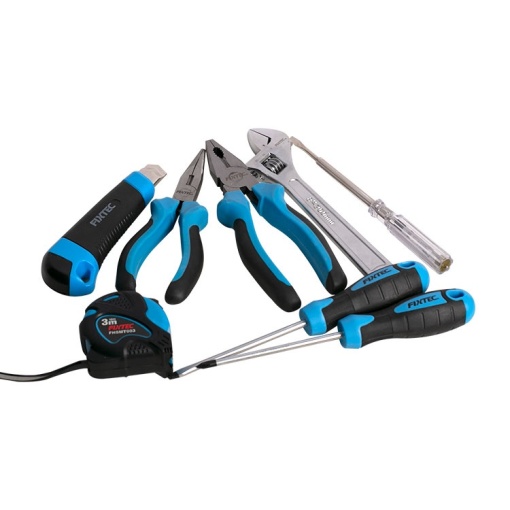 Set unelte de mana FIXTEC 8 piese, cu trusa - Img 3