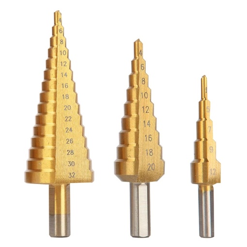 Burghiu in trepte FIXTEC 4–12 mm HSS cu acoperire titan - Img 4