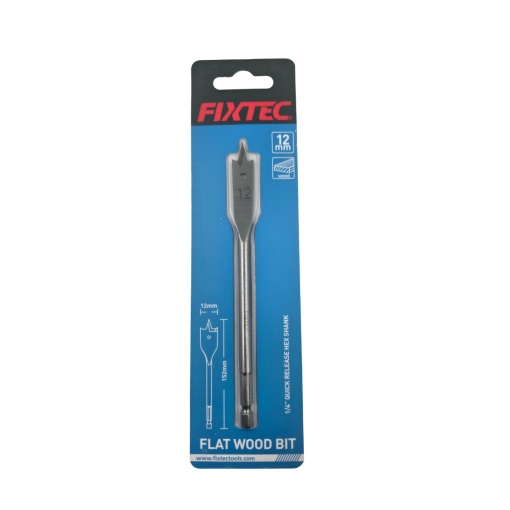 Burghiu plat lemn FIXTEC 12 mm x 152 mm