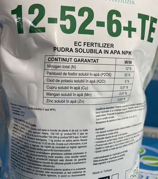 Fertilizant Premium 12-52-6+TE Green Tech, solubil in apa - Img 3