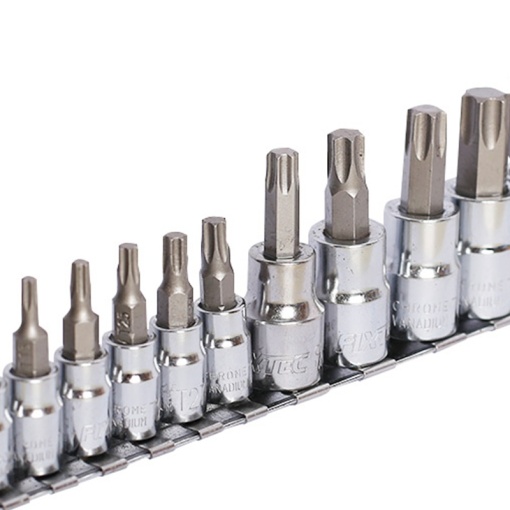 Set 11 bucati capete Torx FIXTEC 1/4" &amp; 3/8" CR-V - Img 4