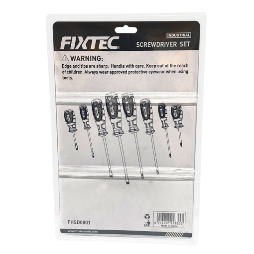 Set 8 surubelnite profesional FIXTEC cu double-color soft grip - Img 2