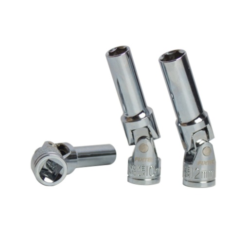 Set tubulare bujii FIXTEC 3 piese, 3/8", CR-V - Img 2