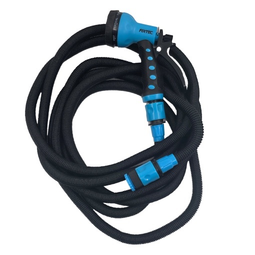 Furtun extensibil FIXTEC 5m, TPE, cu pistol 8 functii - Img 3