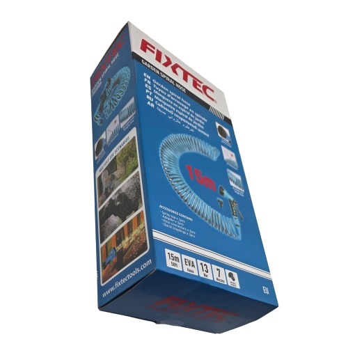Furtun spiral gradina FIXTEC 15m, EVA, pistol 8 functii - Img 8