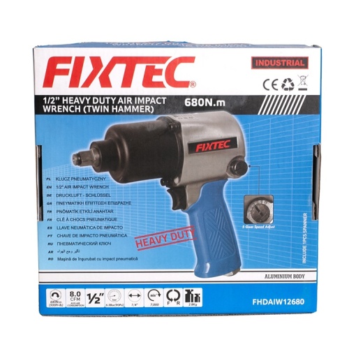 Pistol pneumatic FIXTEC 1/2" Heavy Duty, 680Nm - Img 6