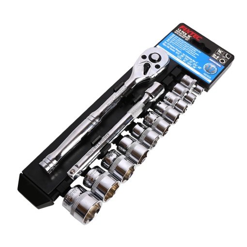 Set clichet cu tubulare FIXTEC 12 piese, 3/8", CR-V - Img 3