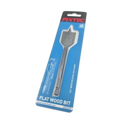 Burghiu plat lemn FIXTEC 28 mm x 152 mm - Img 2