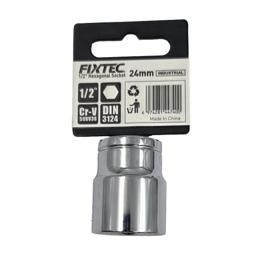 Cap cheie tubulara de impact 24 mm, FIXTEC, prindere 1/2 - Img 3