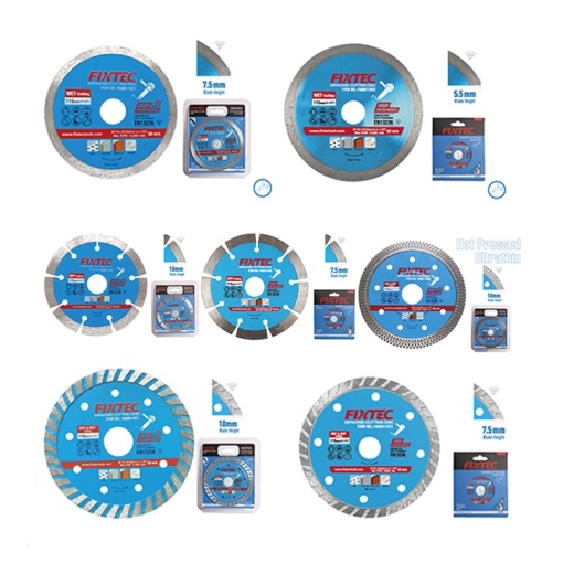 Disc diamantat FIXTEC 180 mm 7.5 mm pentru taiere umeda - Img 2