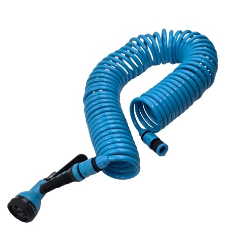 Furtun spiral gradina FIXTEC 15m, EVA, pistol 8 functii - Img 5