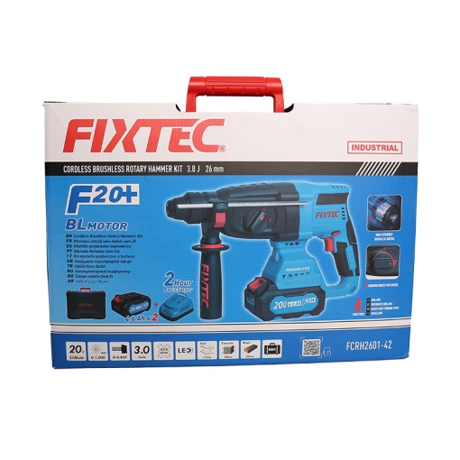 Kit Rotopercutor FIXTEC 20V Fara Perii cu Incarcator Rapid - Img 13