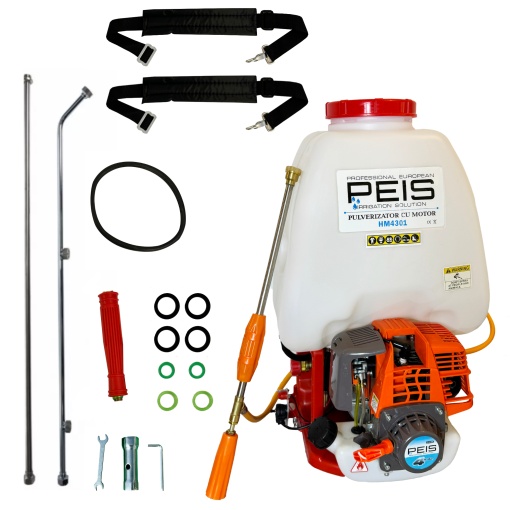 Pulverizator cu motor pe benzină, capacitate 25L, 31.5CC, 6-8L/min, PEIS