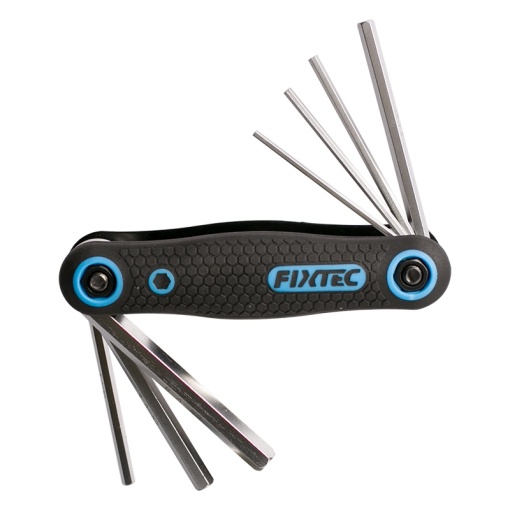 Set 8 chei hexagonale pliabile FIXTEC 1.5‑8 mm CR‑V - Img 2