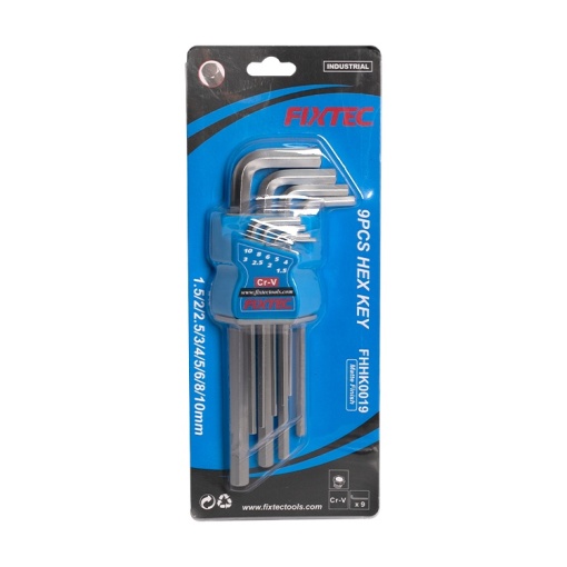 Set 9 chei hexagonale FIXTEC 1.5‑10 mm CR‑V - Img 4