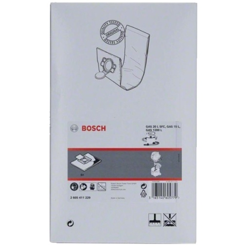 Bosch 2605411229 - Saci aspirator, reziduuri uscate, GAS 15, GAS 20 L SFC, 5 bucati - Img 2