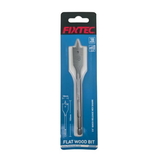 Burghiu plat lemn FIXTEC 18 mm x 152 mm