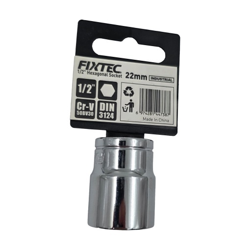 Cap cheie tubulara de impact 22 mm, FIXTEC, prindere 1/2 - Img 2