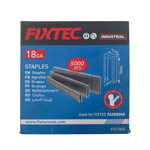 Capse tip Grapa FIXTEC GA‑18, 5.7×25 mm, 5000 bucăți