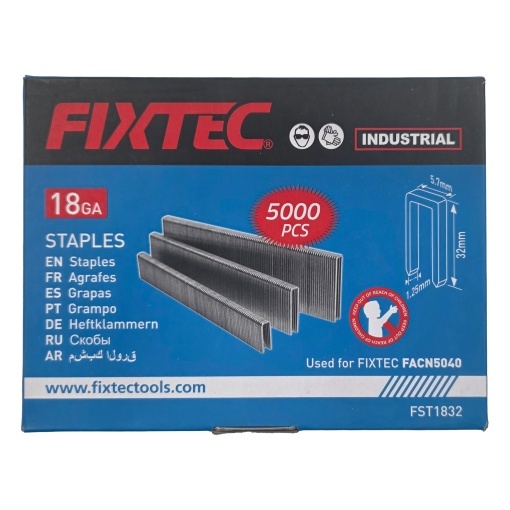 Capse tip Grapa FIXTEC GA‑18, 5.7×32 mm, 5000 bucăți