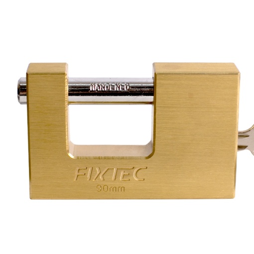 Lacat bloc FIXTEC 90mm, alama, 2 chei - Img 2