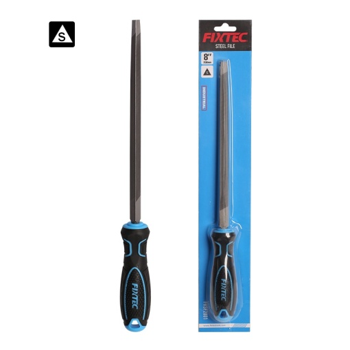 Pila triunghiulara FIXTEC 8" cu maner ergonomic - Img 2