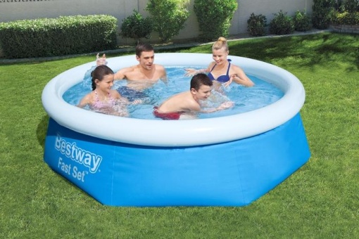 Piscină Bestway Fast Set cu pompă filtrare, 244 x 66 cm - Img 2
