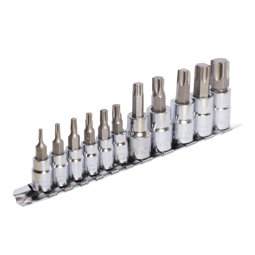 Set 11 bucati capete Torx FIXTEC 1/4" &amp; 3/8" CR-V - Img 6