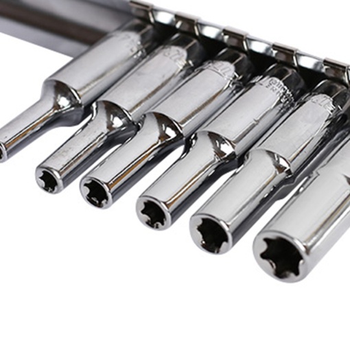 Set 6 tubulare Torx externe FIXTEC 1/4″ E4‑E10 - Img 3