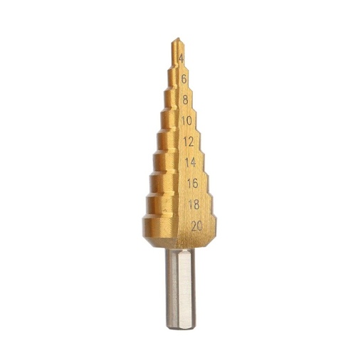 Burghiu in trepte FIXTEC 4–20 mm HSS cu acoperire titan - Img 2