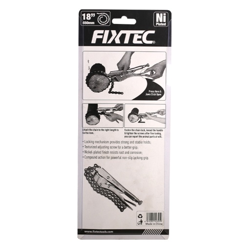 Cleste Autoblocant cu Lant FIXTEC 18" Multifunctional - Img 11