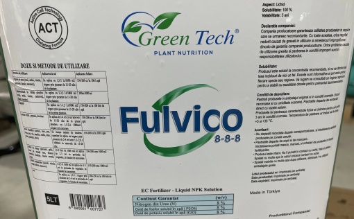 Fulvico 8-8-8 Fertilizant Lichid NPK, Green Tech - Img 4