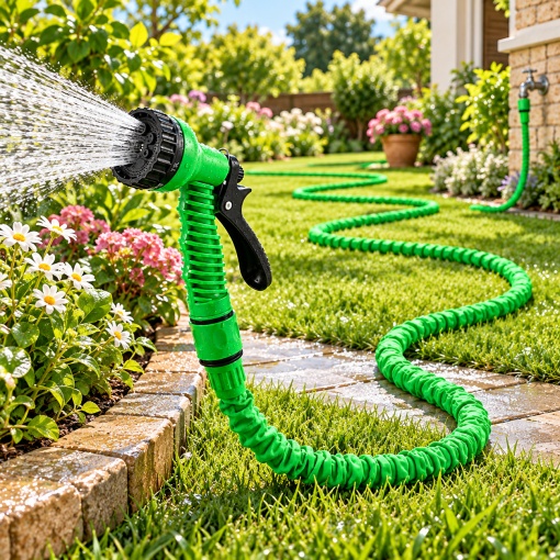 Furtun Extensibil pentru Gradina MAGIC HOSE, Extindere Automata 3X, cu Pistol de Stropit - Img 3
