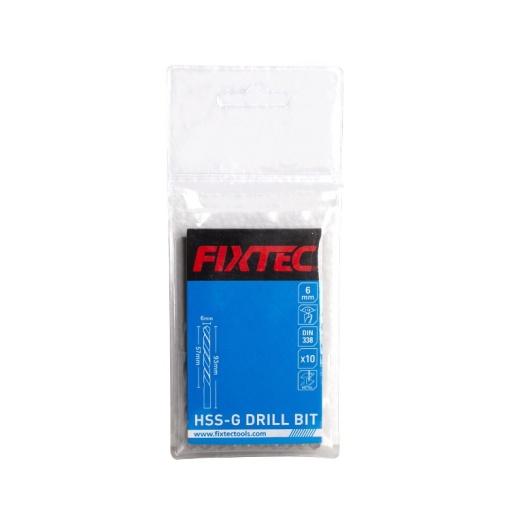 Set 10 Burghie HSS FIXTEC 6 mm x 60 mm pentru metal - Img 4