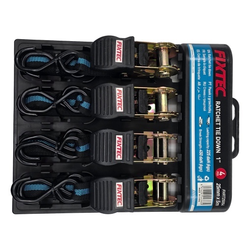 Set 4 Chingi FIXTEC 1" x 5m cu Clichet si Carlige S - Img 3
