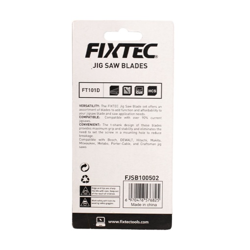 Set 5 lame FIXTEC FJSB100501K pentru feroniera cu tija T - Img 6