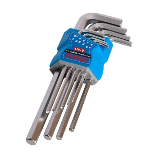 Set 9 chei hexagonale FIXTEC 1.5‑10 mm CR‑V