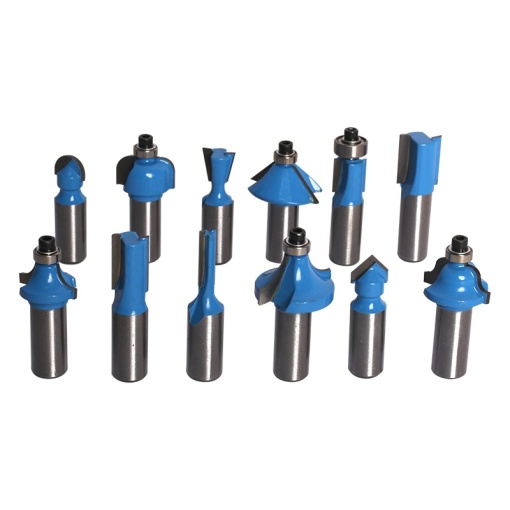 Set freze lemn FIXTEC 12 piese, coada 1/2" - Img 3