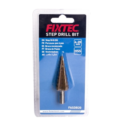 Burghiu in trepte FIXTEC 4–20 mm HSS cu acoperire titan - Img 3