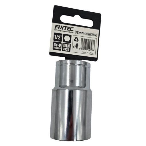 Cap cheie tubulara de impact 27 mm, FIXTEC, prindere 1/2 - Img 3