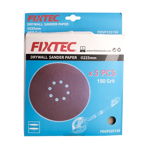 Hartie abraziva FIXTEC 225 mm P150, 5 buc - Img 6