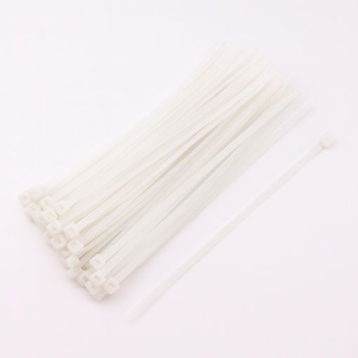 Set 100 Coliere Fixare FIXTEC Nylon Albe - Img 2